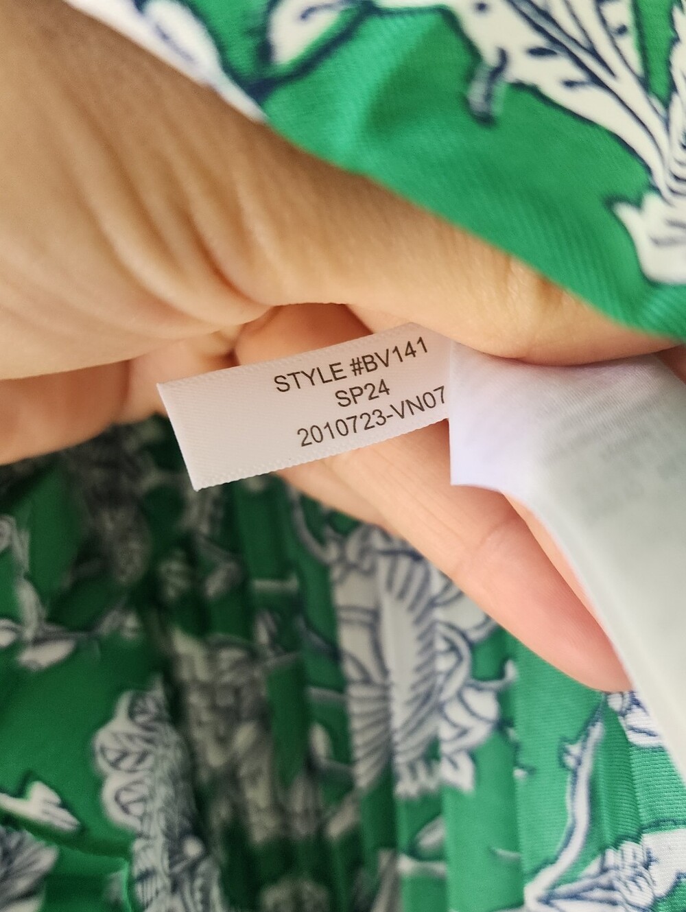 J. Crew Green Floral Pleated Midi Skirt - Picture 9 of 11